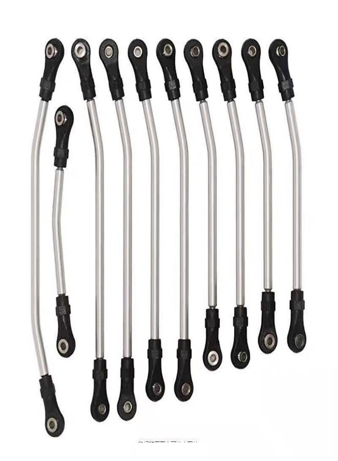 YSKMLOLP RC Metal Links Upper Lower Linkage Chassis Link Set with Plastic Rod Ends,313/324mm Wheelbase for 1/10 AXIAL SCX10 II 90046 RC Crawler Car (324mm) - Image 1